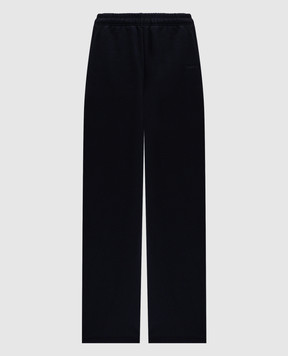 Vetements Чорні спортивні штани з вишивкою логотипа UH76SP200B
