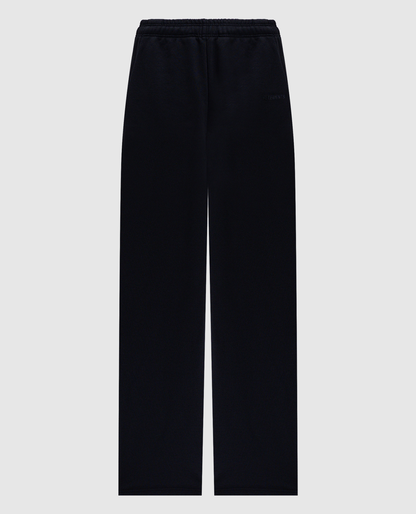 

Черные спортивные брюки с вышивкой логотипа, Черный, Спортивные штаны