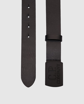 C.P. Company Черный кожаный ремень с логотипом MAC299A110386A