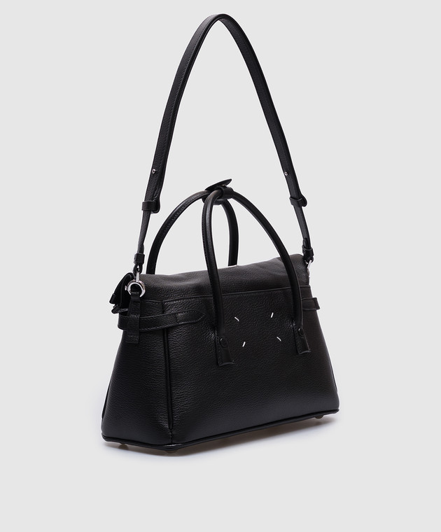 Maison Margiela Черная кожаная сумка 5АС с логотипом SB2WD0076P5348 изображение 3