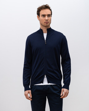 Canali Синий кардиган MK00145C0022