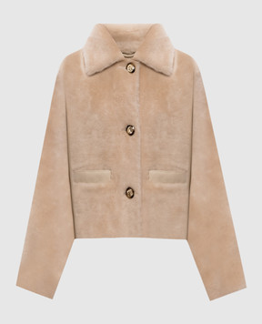 Babe Pay Pls Бежевая дубленка из ширлинга 2527MERINO