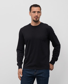 Tom Ford Чорний лонгслів з логотипом JCL006JMT012