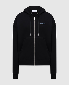 Off-White Черная спортивная куртка с принтом эмблемы. OMBE015S25FLE004