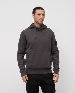Stone Island Серые худи с патчем логотипа K1S156100045S0051