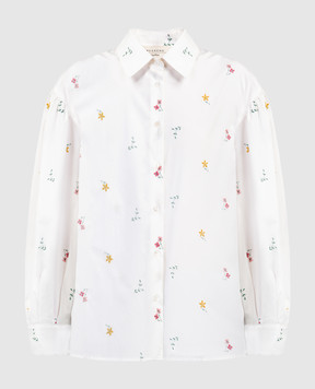 Max Mara Weekend Белая блуза VILLAR с брендовой вышивкой VILLAR