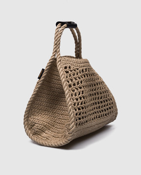 Max Mara Бежевая плетеная сумка-тоут BASKET MARINE BASKETMARINES