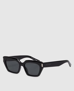 Saint Laurent Чорні сонцезахисні окуляри 826 з логотипом 843052Y9956