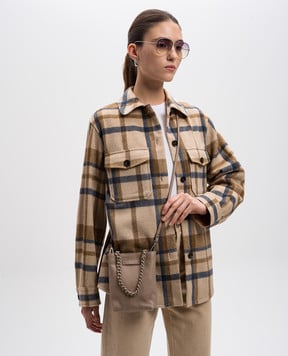 Gianni Chiarini Бежевая кожаная сумка Camilla BS9590COMMGRN