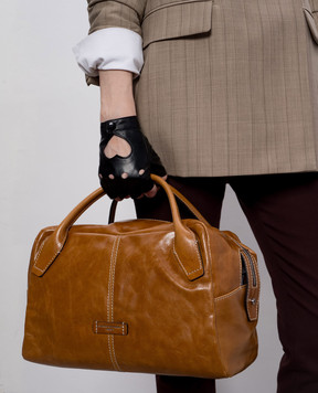 Gianni Chiarini Коричнева шкіряна сумка-боулер Emily BS11301INTY