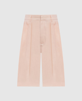 Loro Piana Розовые шорты-бермуды Digby из льна и шерсти. FAP2806