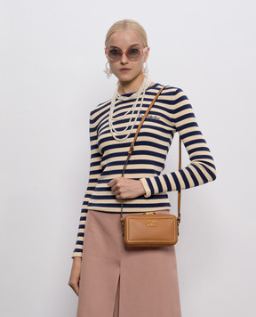 Valentino Коричневая кожаная сумка кросс-боди ALLTIME 7W2P0AI5RZR