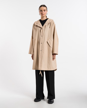 Jil Sander Бежевий плащ з принтом логотипа J04AH0002J45026