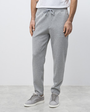 Brunello Cucinelli Серые меланжевые спортивные штаны MM8313243G