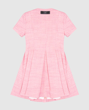 Balmain Детское розовое платье с логотипом. BW1D41E02091214