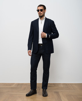 Canali Белый джемпер с шерстью и шелком MK02355C1118