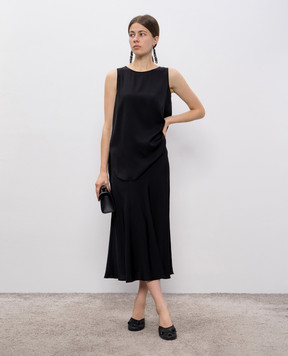 Allude Чорний топ із шовку 25584002