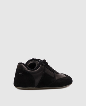 Maison Margiela MM6 Чорні комбіновані кросівки з емблемою логотипа S66WS0106P6435