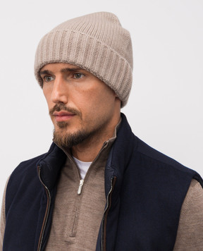MooRER Бежевая шапка BERET из кашемира BERETCWS