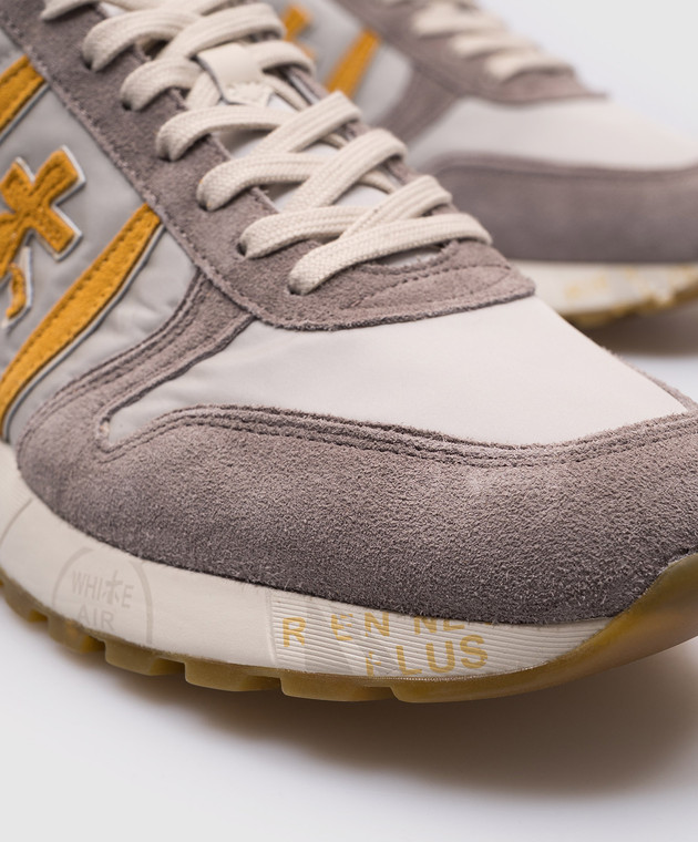 Premiata Серые комбинированные кроссовки LANDER LANDER изображение 5