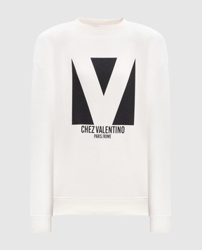 Valentino Белый свитшот с принтом логотипа 6B3MF24F960