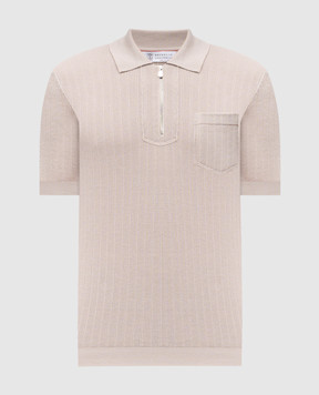 Brunello Cucinelli Бежеве поло у візерунок M29203505