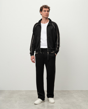 Tom Ford Чорна спортивна куртка з логотипом JZL005JMV001S23