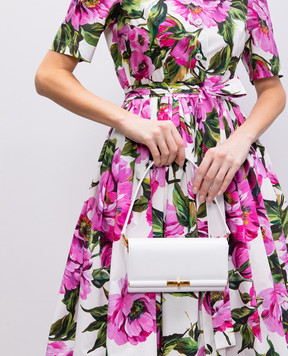 Dolce&Gabbana Білий шкіряний клатч Marlene BB7756A3G19