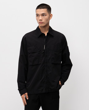C.P. Company Черная куртка с логотипом патча MOS090A005991G