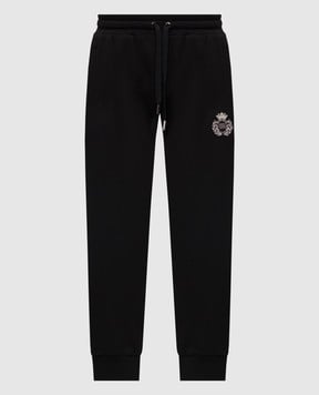 Dolce&Gabbana Черные джогеры с нашивкой логотипа GP07TZG7PJ7
