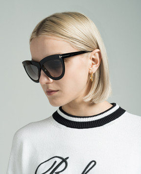 Tom Ford Черные очки DORIS с логотипом. FT1112