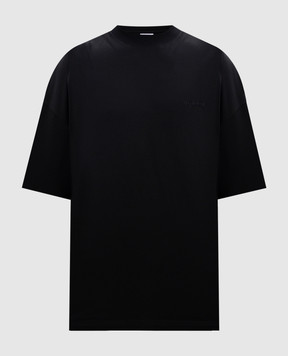 Vetements Чорна футболка з вишивкою логотипа UA66TR765B