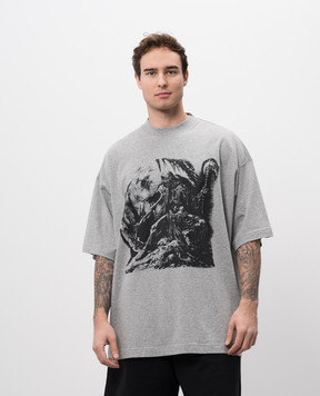 Vetements Серая футболка с принтом UA66TR645G