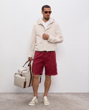 Brunello Cucinelli Бордові шорти-карго MP52DU0025