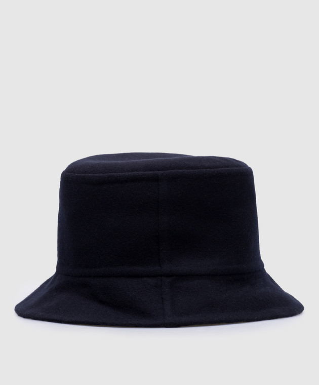Stefano Ricci Синяя панама из шерсти с металлической эмблемой в виде головы орла MCV4300040W0001P изображение 3