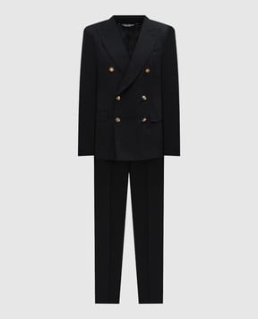 Dolce&Gabbana Черный костюм Sicilia из шерсти GKPRMTGJ076