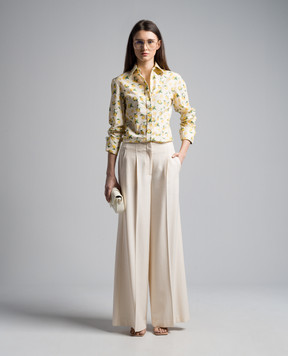 Max Mara Sportmax Жовта сорочка RIVA в принт RIVA