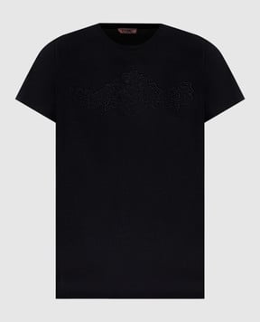 Twinset Чорна футболка з логотипом 252TP2052