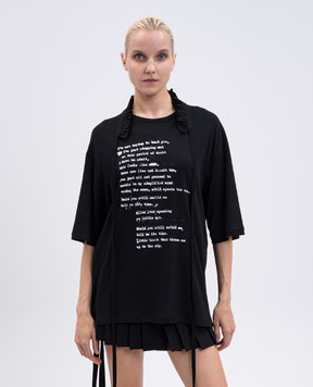 Ann Demeulemeester Чорна футболка Agapi B0013240FA206