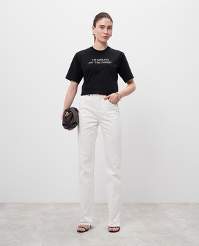 Victoria Beckham Білі джинси Julia з патчем логотипа 1125DJE005216H