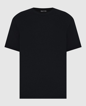 Tom Ford Черная футболка с монограммой логотипа JCS004JMT002S23