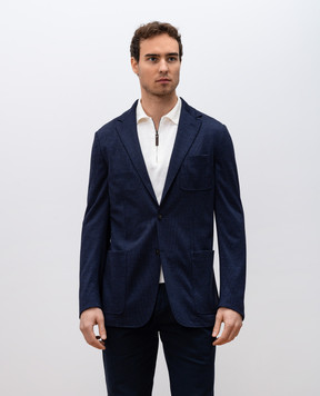 Canali Синій піджак з вовною JR03072J0147