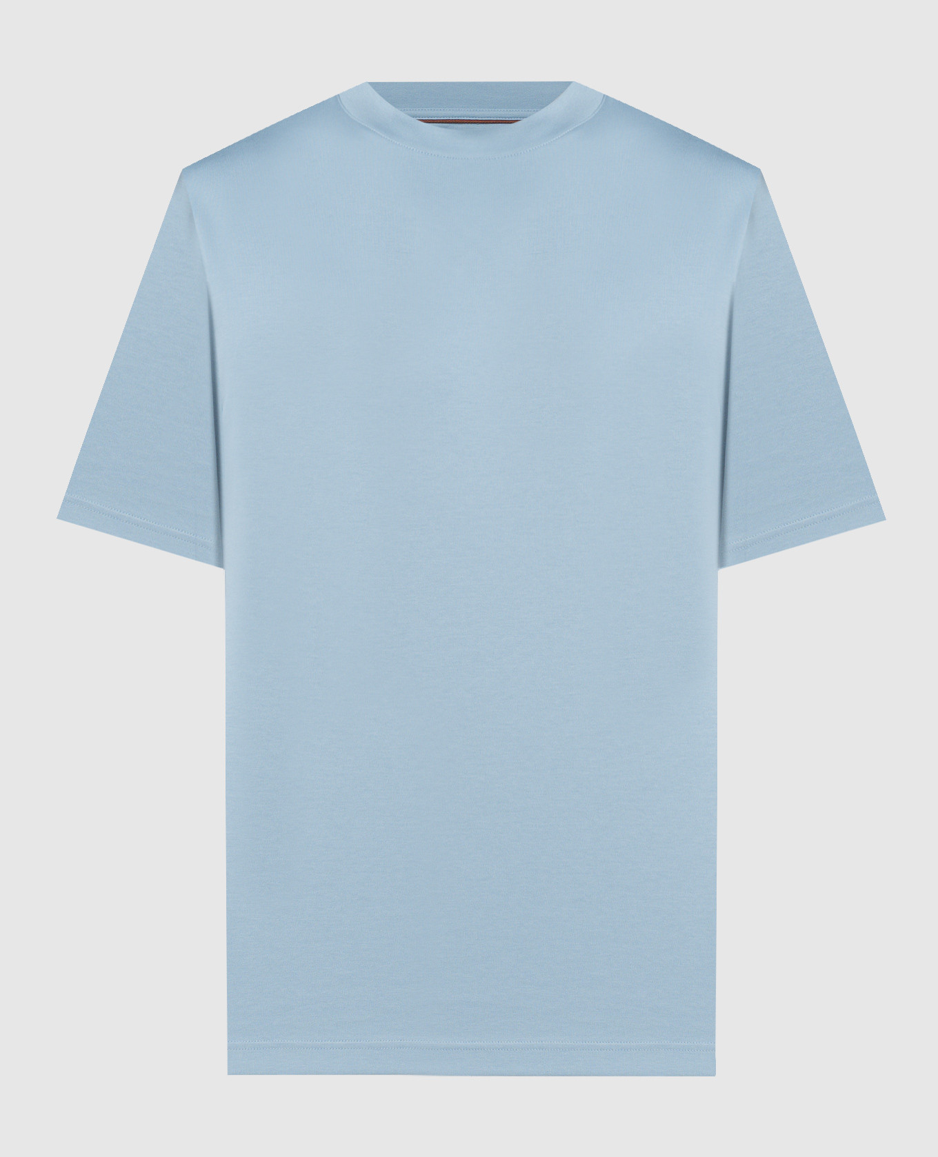 Голубая футболка с вышивкой логотипа