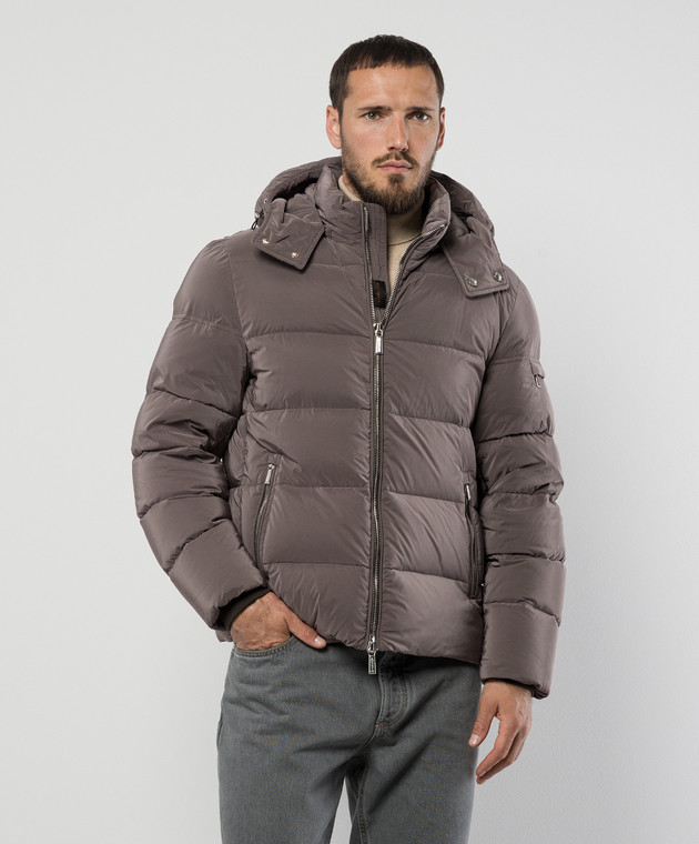 MooRER Коричневая пуховая куртка BRETT BRETTOS изображение 3