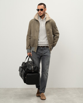 Brunello Cucinelli Серый свитер из кашемира M22700604