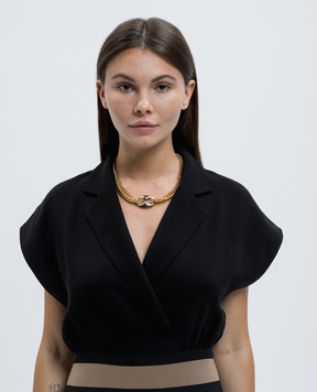 Femarjo Золотое колье CHAIN LOCK с подвеской NECKCHAINLOCK