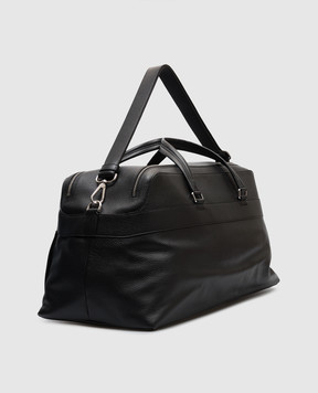 Orciani Черная кожаная дорожная сумка Duffle Micron P00723MICNER