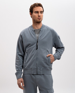 C.P. Company Серая спортивная куртка с логотипом патча. MSS048A110044R