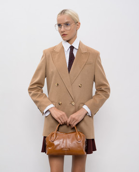 Gianni Chiarini Коричнева шкіряна сумка-тоут Emily з логотипом BS11300INTY