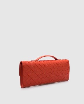 Bottega Veneta Помаранчевий шкіряний клатч Andiamo 741511VCPP3